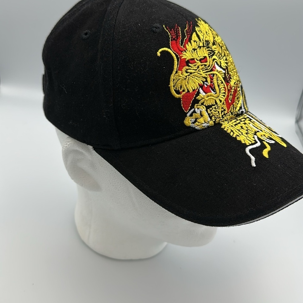 Japanese Pattern Hat Embroidery Golden Dragon 3D design One Size - Picture 3 of 7